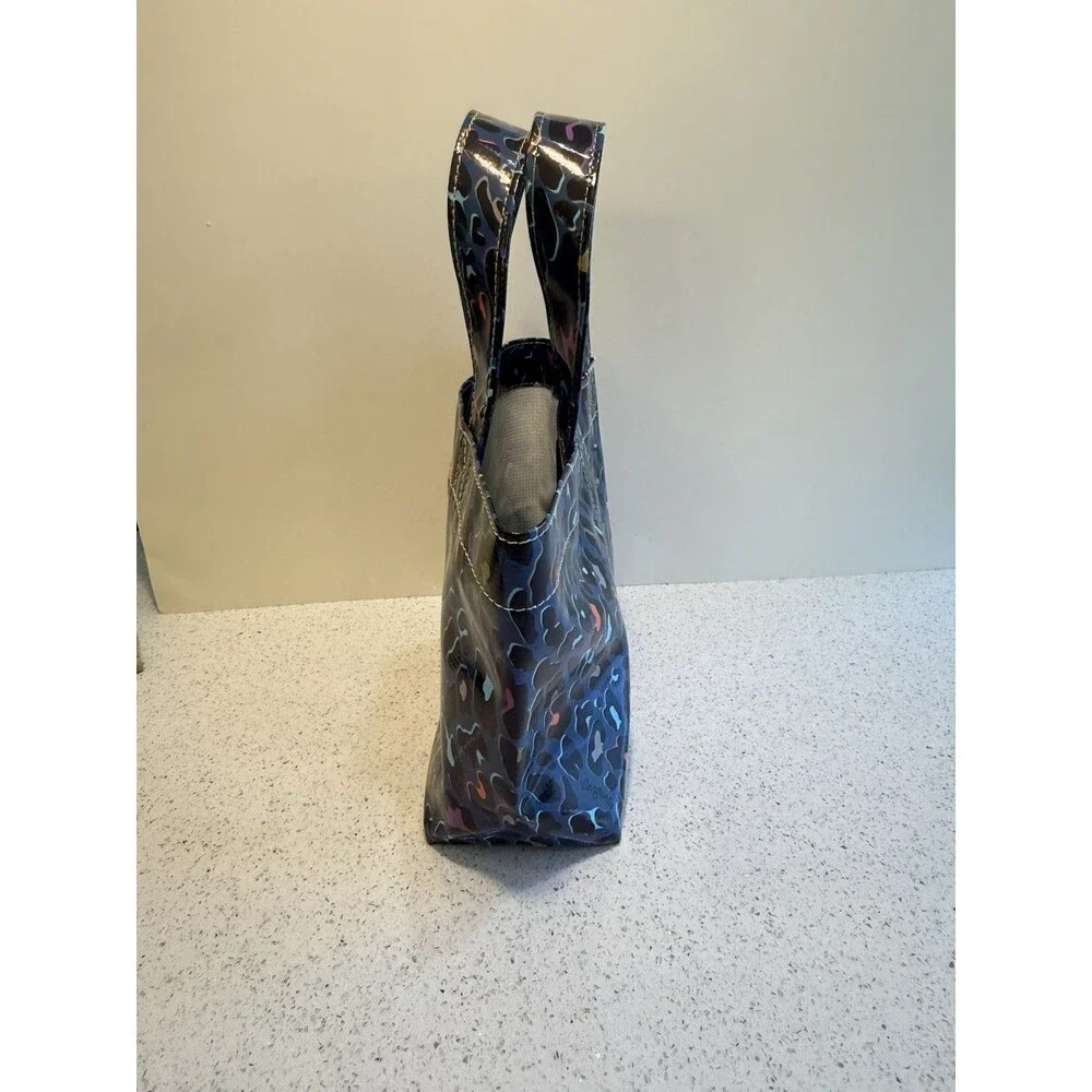 Consuela Grab N Go Mini Tote Purse Leopard Print Vinyl Double Handle Bag NWT